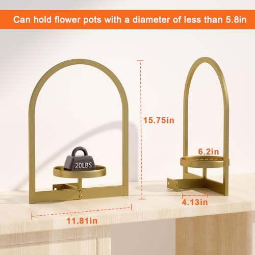 Flenpptly Wall Plant Holder Wall Planter for Indoor Plants Window Plant shelves for Multiple Plants Indoor Outdoor Framed Plant Holder for Home Decor 2 Pack - Image 3
