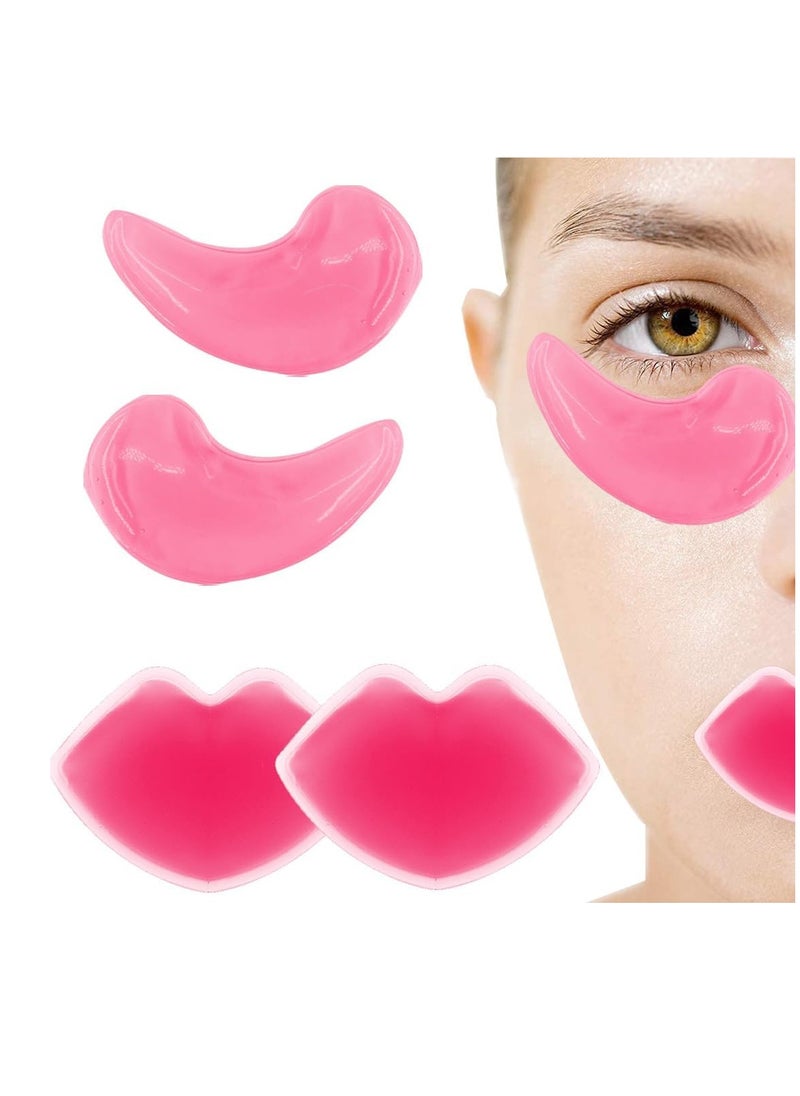 Coldcool Lip ＆ Eye ice Packs, Gel Eye Pad Cold Eye Mask Hot Cold Compress Reusable Gel Eye Pads Treat Eye Swelling  - Image 1