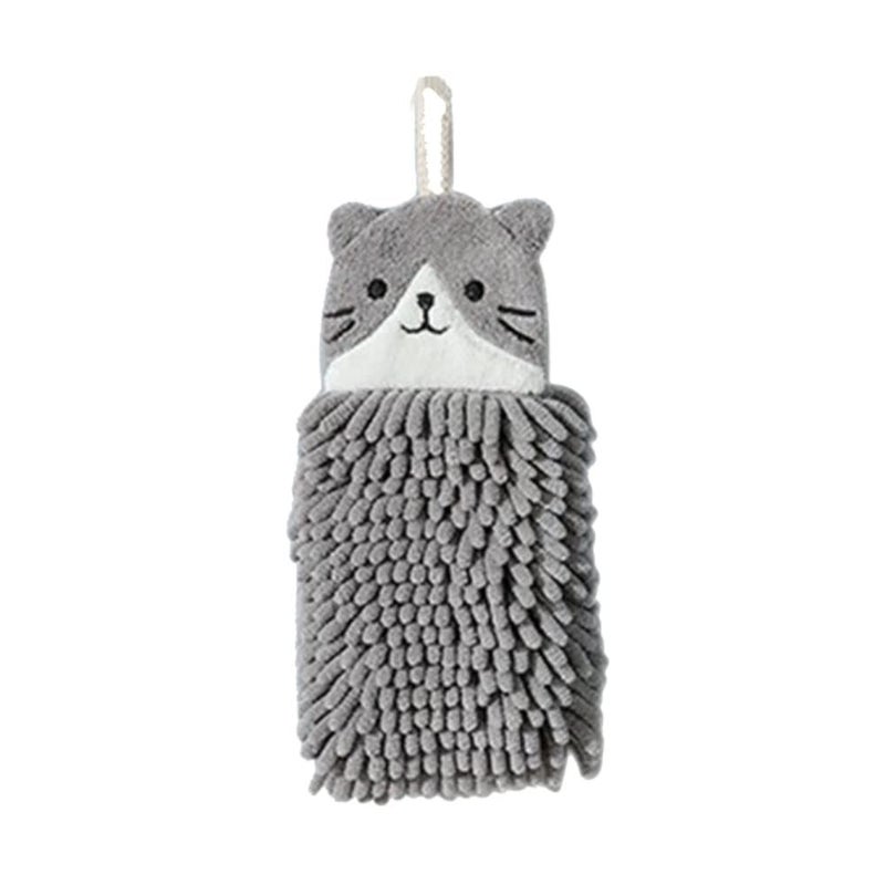 GTONEE Cute Cat Chenille Hand Towel - Ultra Soft, Highly Absorbent, Thick, Quick Drying, Children's Bathroom & Kitchen Towel - Image 4