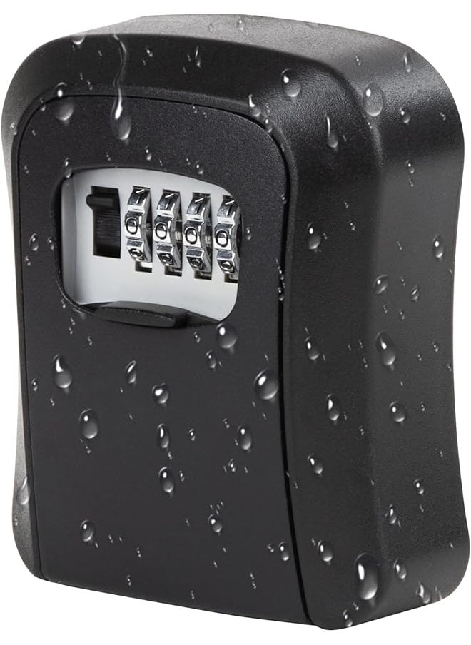 erorex - Key Lock Box Waterproof Lock Box For House Keys Portable Combination Lockbox Wall Mounted Hanging Key Storage Box Resettable Code Safe Security Lock Box - Image 1