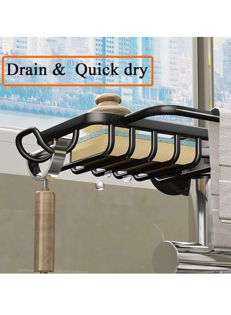 MIXDE Sponge Holder Over Faucet Kitchen Sink Caddy Organizer, Stainless Steel Detachable Hanging Faucet Drain Rack for Bathroom, Scrubbers, Soap - Image 4