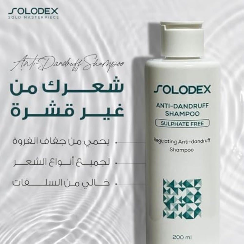 Solodex Anti-Dandruff Shampoo (200ml) - Sulfate Free Formula for Dandruff Control and Oily Scalp I by Al Shabrawini Pharmacy - Image 4