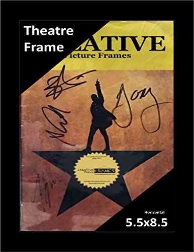 Creative Picture Frames [5.5x8.5bk] Black Theatre Frame, Holds 5.5x8.5-inch Media with Installed Hanger and Easel (Theatre Bill not Included) - Image 1
