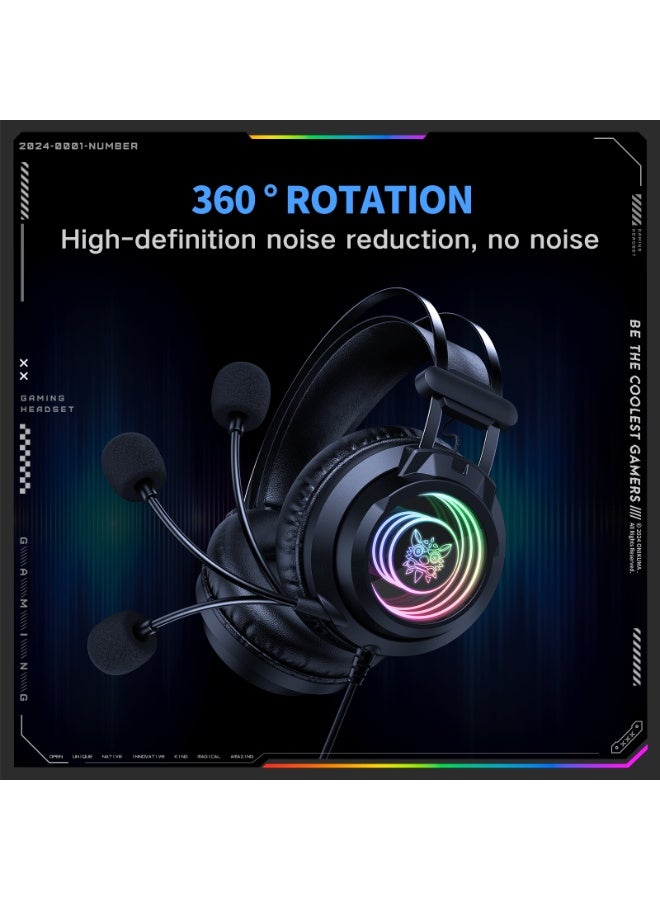 onikuma Gaming Wired Headset with Mic, Over-Ear Gaming Headphones for PS4/PS5/XOne/XSeries/Nintendo Switch and PC, X80 - Image 4