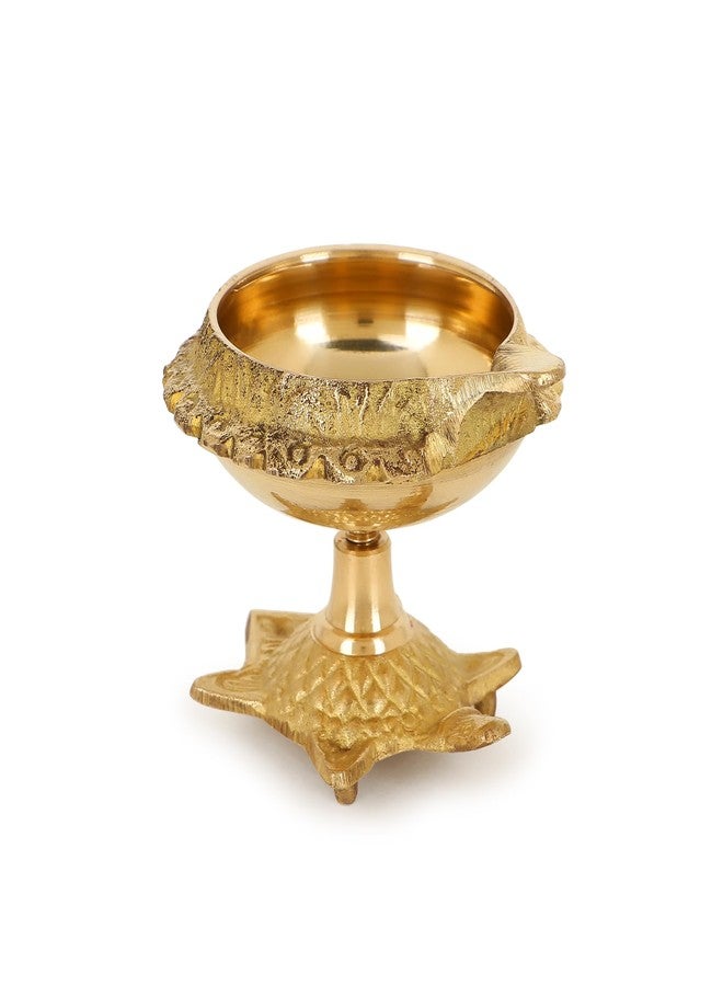 زاب إمبيكس مصباح زيت نحاسي تقليدي من Zap impex، مصباح ديا نحاسي عميق، مصباح زيت هندي، مصباح ديوالي بوجا، مصباح ديا على شكل سلحفاة كوبر (1) - Image 4