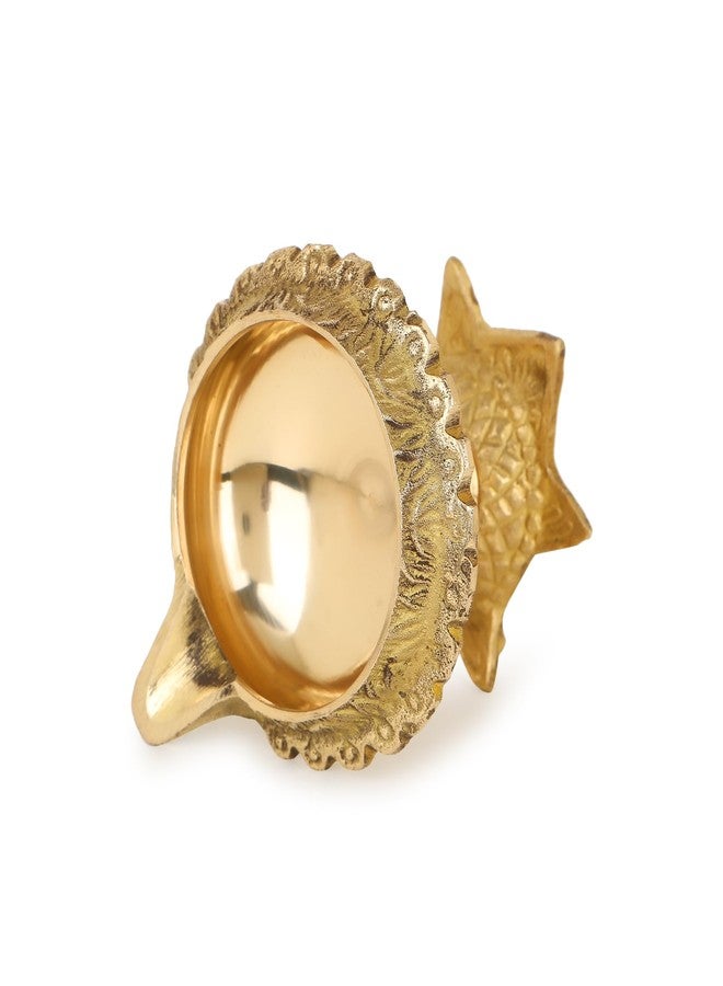 زاب إمبيكس مصباح زيت نحاسي تقليدي من Zap impex، مصباح ديا نحاسي عميق، مصباح زيت هندي، مصباح ديوالي بوجا، مصباح ديا على شكل سلحفاة كوبر (1) - Image 5