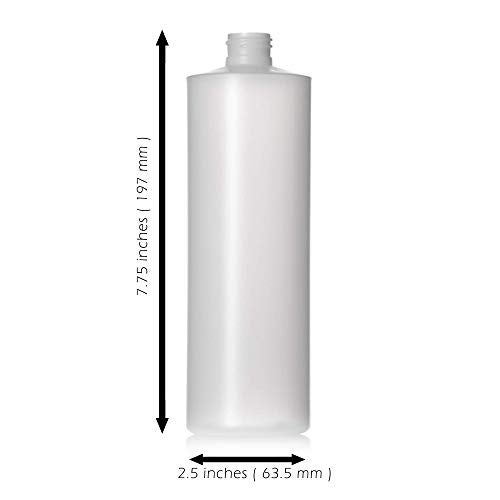 Aromine 16oz Natural Color HDPE Squeeze Bottles with Disc Cap and Squirt Cap (3 Pack) (16oz) - Image 3