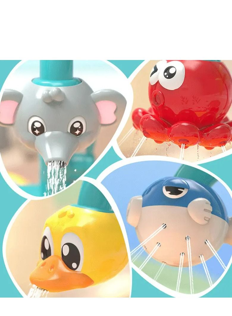 GULFLINK مجموعة ألعاب مطبخ كراب سينك للأطفال ألعاب تعليمية للأطفال ألعاب تظاهرية لغسالة الأطباق باللون الأخضر - Image 2