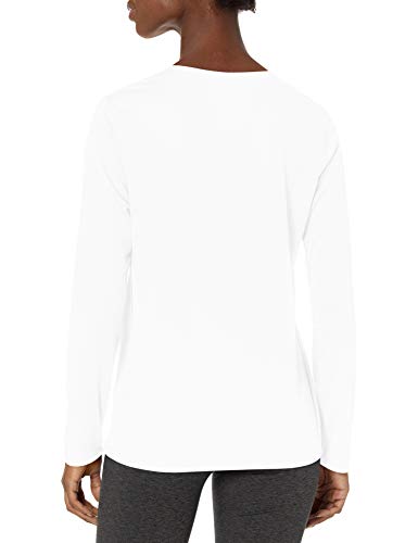 Hanes womens Sport Cool Dri Performance Long Sleeve T-shirt Shirt, White, X-Large US - Image 2