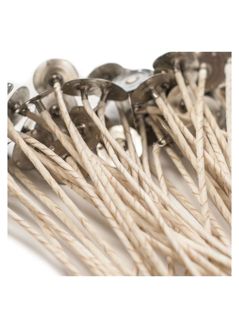 Made To Love - Made To Love™ 6 Inches ECO Wicks Pre-Waxed For Soy Candle Making | Thick Candle Wick With Base For Candle Making And DIY Projects | Paraffin-Free | Candle Making Supplies ECO 8 - Image 1