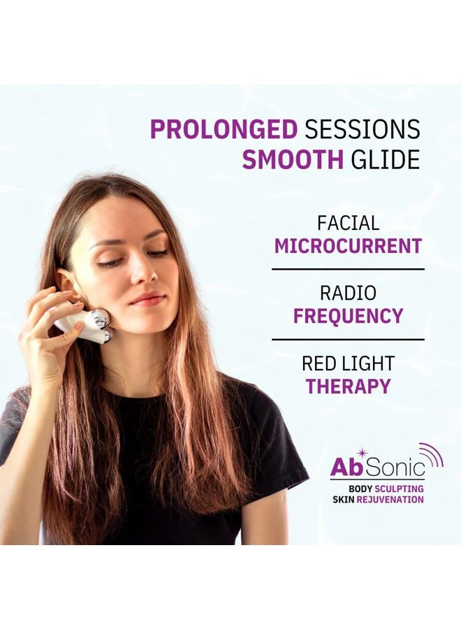 Absonic Glow Microcurrent Conductive Gel - Anti-Aging Serum Enriched with Hyaluronic Acid, Collagen, Niacinamide B3 for Facial, LED, RF & Nuface Devices - 8.5oz Bottle - Made in USA - Image 3