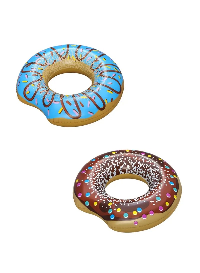 Bestway Donut Design Round Swimming Ring - Multi-Colour 107cm - Image 1