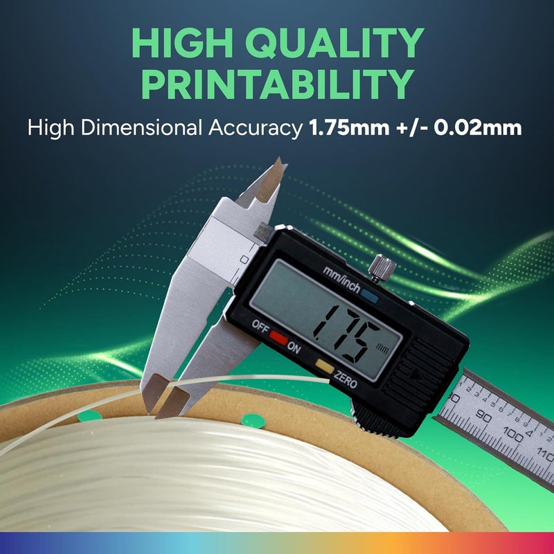 OVERTURE TPU Filament 1.75mm Flexible Roll, 95A Soft 3D Printer Filament, 1kg Spool (2.2 lbs), Fit Most FDM Printer (TPU Transparent) - Image 4