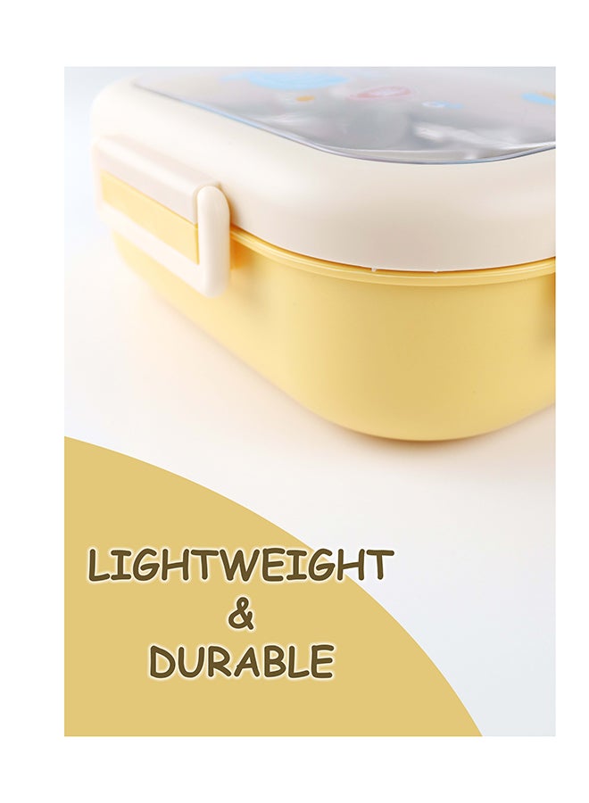 Toshionics Stainless Steel Lunch Box – 1.4L – with 2 Compartments, Microwave Safe, Spoon, Leakproof Lid, BPA Free, Freezer & Dishwasher Safe – for Kids & Adults – Ideal for School, Office, Travel – 20 x 14 x 5 cm - Image 4