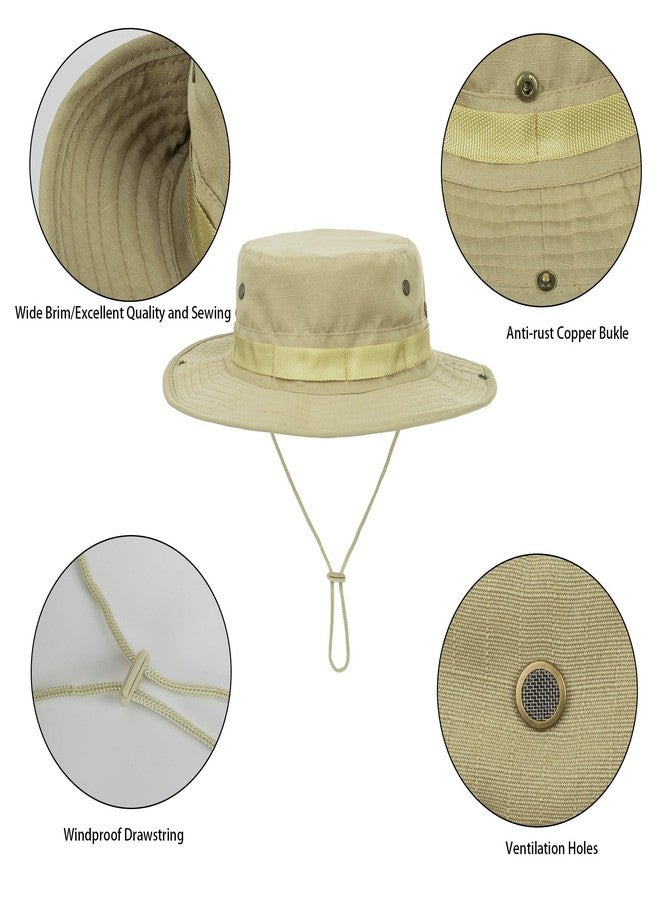 إيوهاك قبعات شمسية للرجال والنساء، توفر حماية من الأشعة فوق البنفسجية، قبعة بوني، قبعة دلو، مناسبة للصيد والتنزه والأنشطة الخارجية الصيفية، لون بيج - Image 4