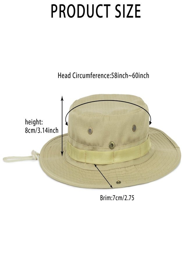 إيوهاك قبعات شمسية للرجال والنساء، توفر حماية من الأشعة فوق البنفسجية، قبعة بوني، قبعة دلو، مناسبة للصيد والتنزه والأنشطة الخارجية الصيفية، لون بيج - Image 3