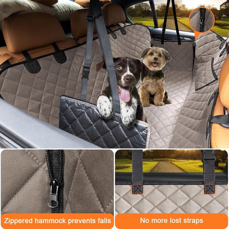 URPOWER Dog Seat Cover Car Seat Cover for Pets 100% Waterproof Pet Seat Cover Hammock 600D Heavy Duty Scratch Proof Nonslip Durable Soft Pet Back Seat Covers for Cars Trucks and SUVs - Image 2