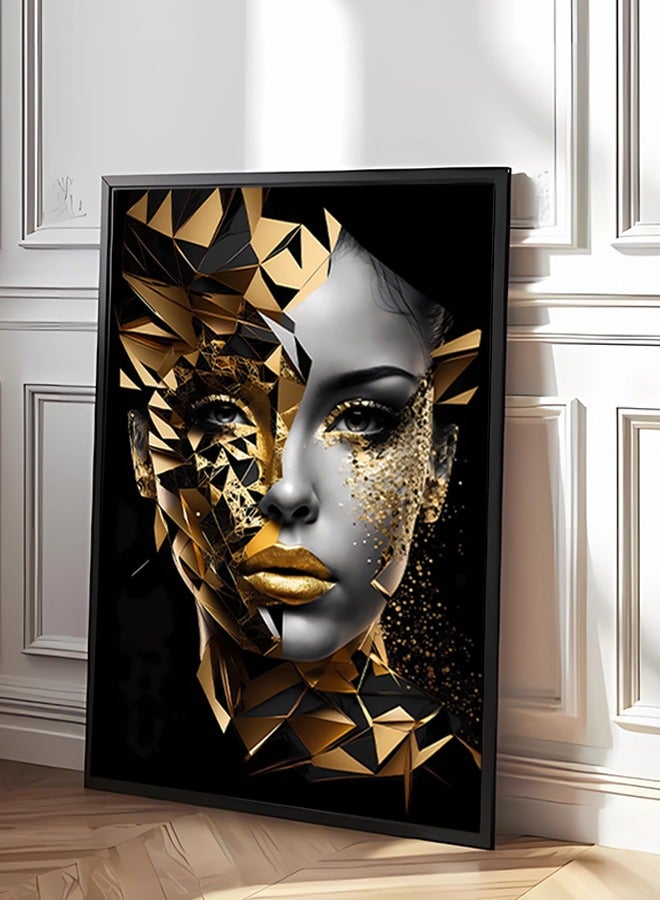 4gdran Canvas Wall Art For Wall Decoration Abstract Design With A Hollow Frame Size 120x80cm One Piece - Image 2