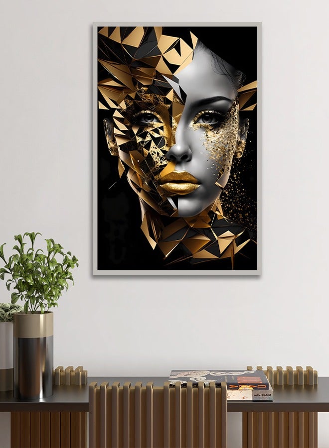 4gdran Canvas Wall Art For Wall Decoration Abstract Design With A Hollow Frame Size 120x80cm One Piece - Image 3