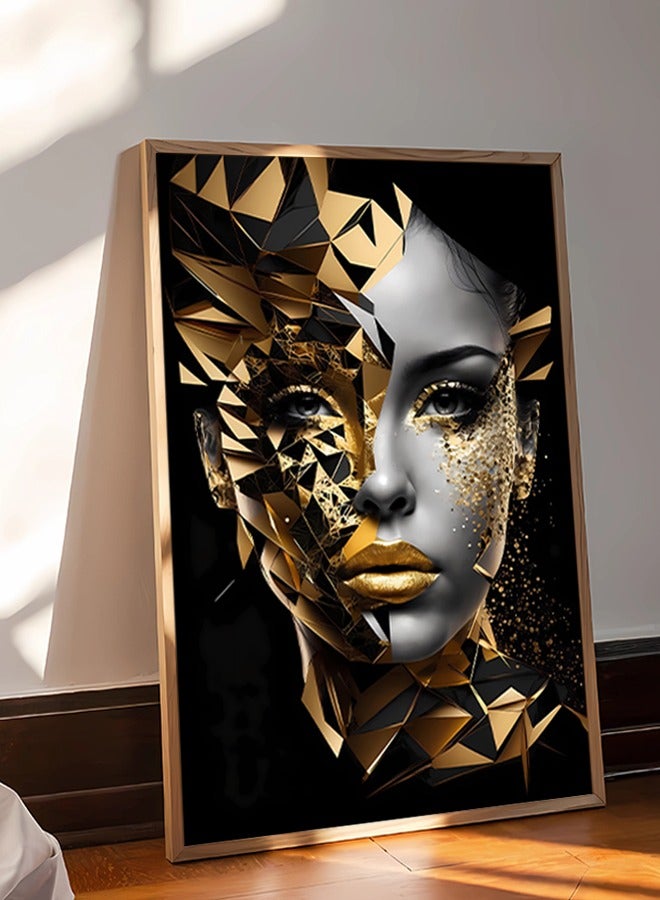 4gdran Canvas Wall Art For Wall Decoration Abstract Design With A Hollow Frame Size 120x80cm One Piece - Image 5