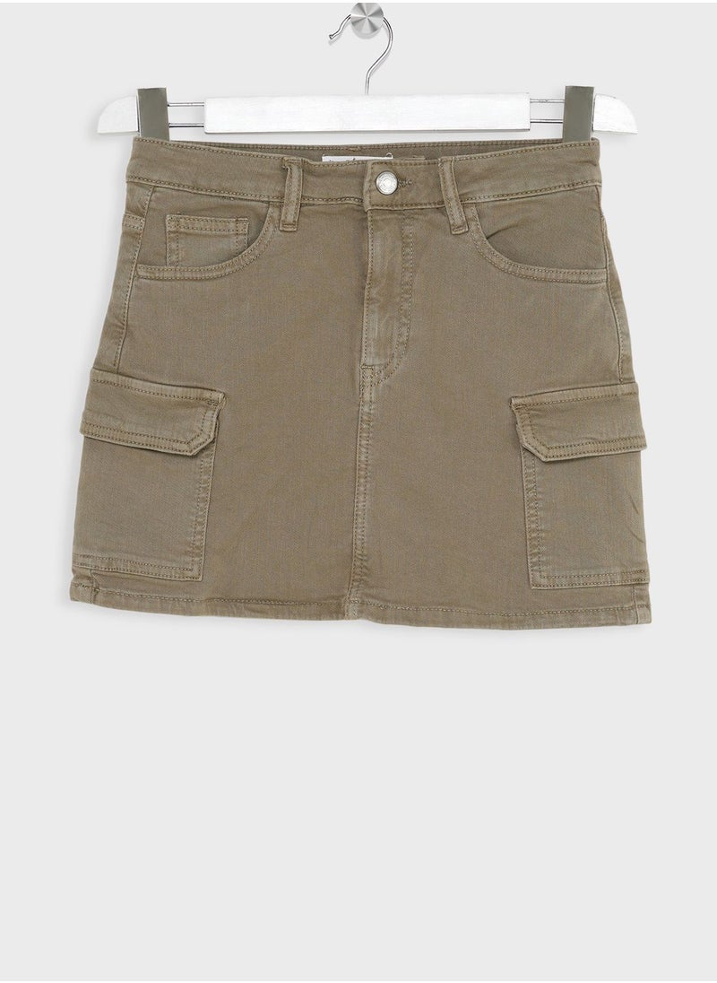 MANGO - Youth Cargo Mini Skirt - Image 1