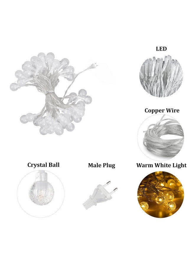 fizzytech Crystal Bubble Ball String Fairy Lights for Decortaion Diwali Christmas Xmas Light for Diwali Home Decorations Lighting, Lights of Home Decoration (Crystal-6 Meter 30 Led Warm White) - Image 3