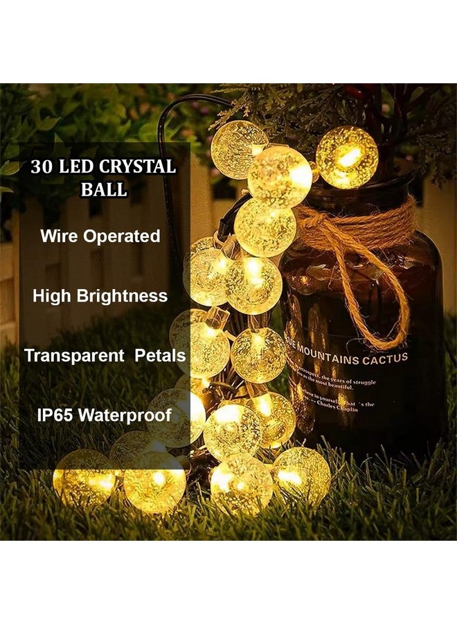 fizzytech Crystal Bubble Ball String Fairy Lights for Decortaion Diwali Christmas Xmas Light for Diwali Home Decorations Lighting, Lights of Home Decoration (Crystal-6 Meter 30 Led Warm White) - Image 5