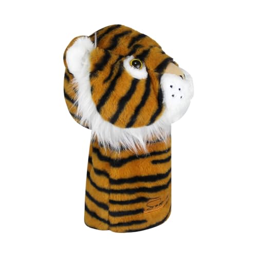 Scott Edward Tiger Golf Club Cover Fit Well for Driver Wood Golf Club, Funny Cute Animal Design Soft Functional Golf Headcover Stylish Protection for Your Clubs for Men and Women - Image 3