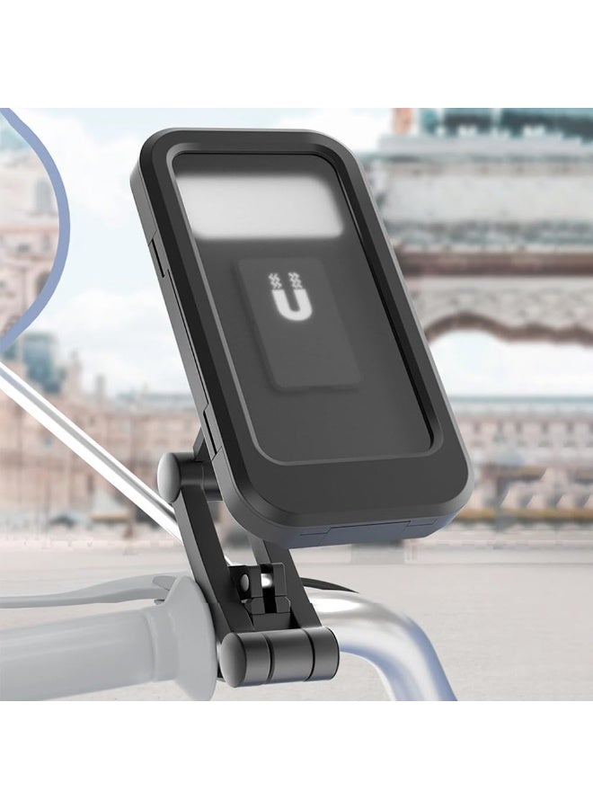 Motorcycle Bike Phone Holder Waterproof with TPU Touch Screen 360 Degree Universal Bicycle Mobile Mount for Phone Less Then 6.5 inch - Image 2