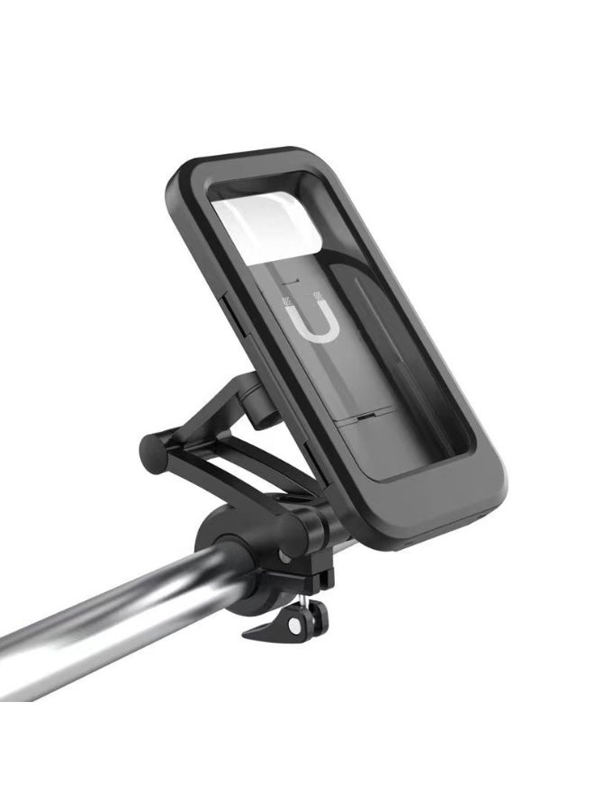 Motorcycle Bike Phone Holder Waterproof with TPU Touch Screen 360 Degree Universal Bicycle Mobile Mount for Phone Less Then 6.5 inch - Image 1