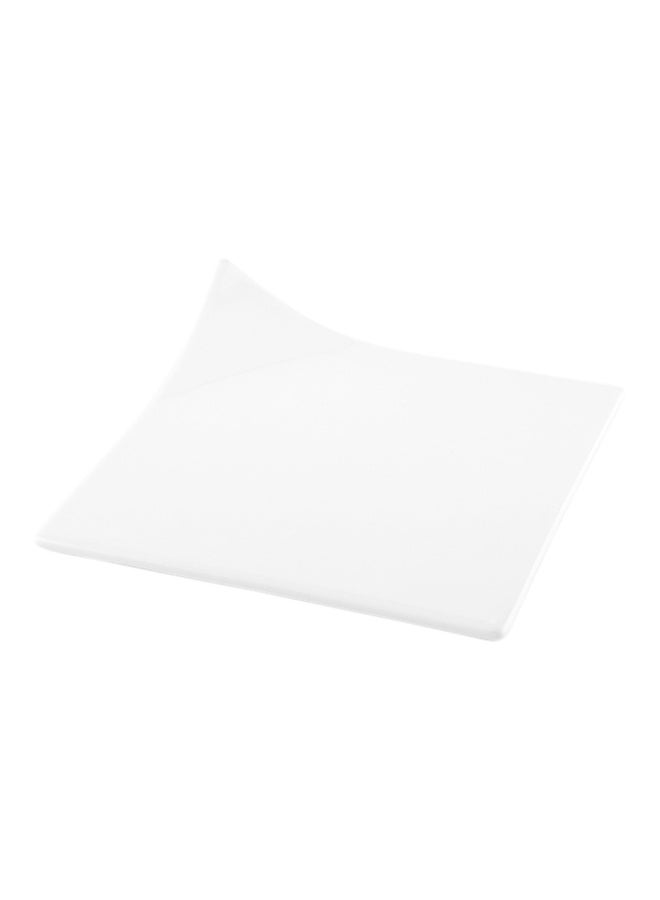 Restaurantware 6 x 6 x 1.3 Inch Square Mini Plates, 10 Freezable Small Plates For Appetizers - Microwavable, Oven-Ready, White Porcelain Square Appetizer Plates, Freezable, Dishwashable - Image 1