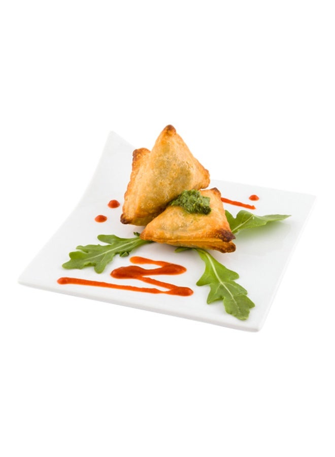 Restaurantware 6 x 6 x 1.3 Inch Square Mini Plates, 10 Freezable Small Plates For Appetizers - Microwavable, Oven-Ready, White Porcelain Square Appetizer Plates, Freezable, Dishwashable - Image 2