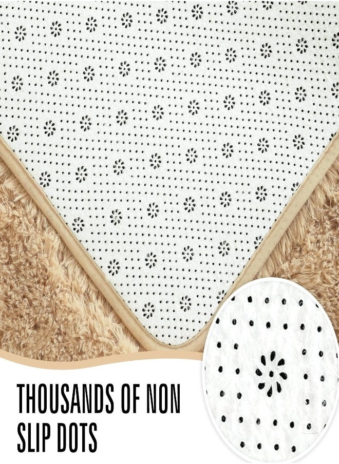 AKDC - Lochas Ultra Soft Indoor Modern Area Rugs Fluffy Living Room Carpets For Children Bedroom Home Decor Nursery Rug, 2X3 Feet Light Tan - Image 1