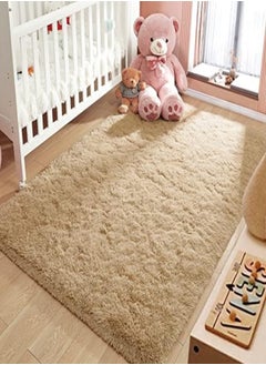 Lochas Ultra Soft Indoor Modern Area Rugs Fluffy Living Room Carpets For Children Bedroom Home Decor Nursery Rug, 2X3 Feet Light Tan