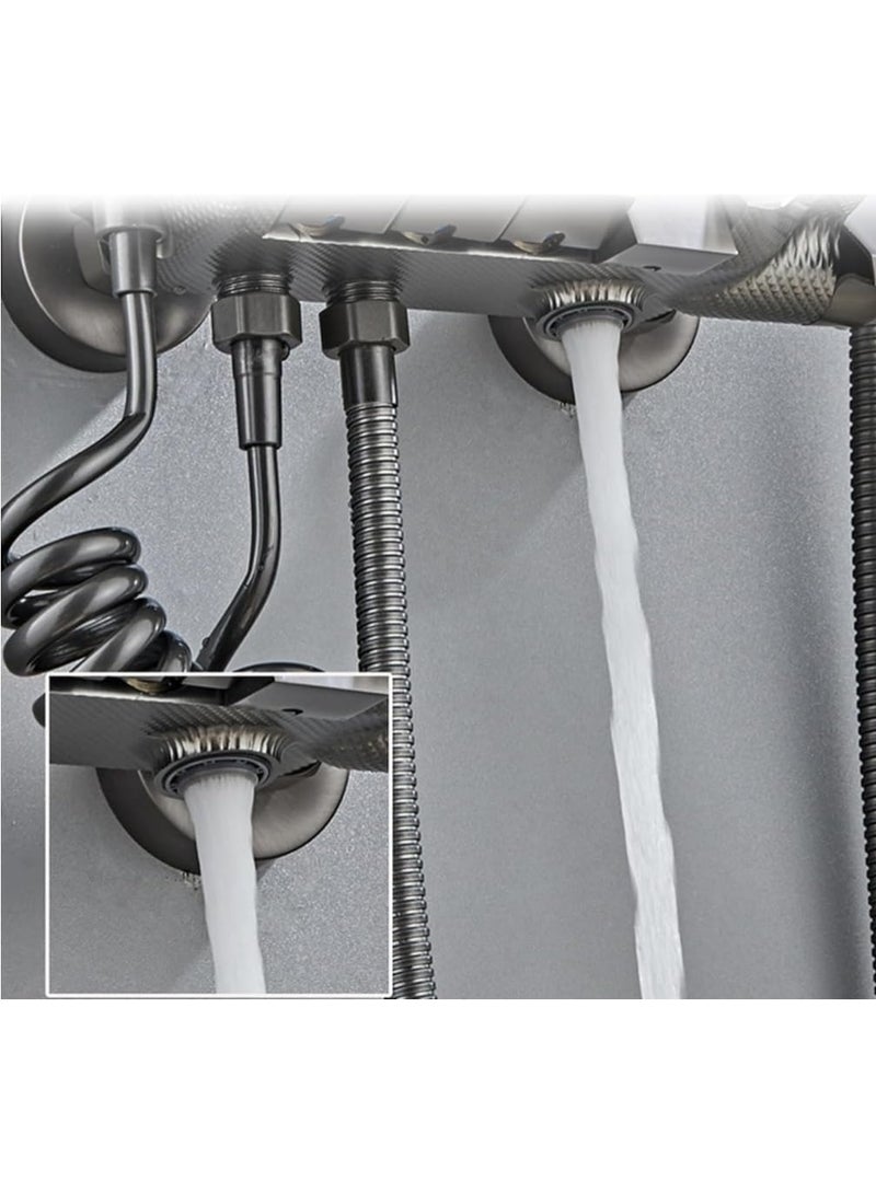 YD Premium Multifunction Shower System Set with Rainfall Shower Head, Handheld Shower, Bidet Sprayer, Thermostatic Mixer Control, Wall Mounted Bathroom Shower Kit for Modern Bathrooms - Image 3