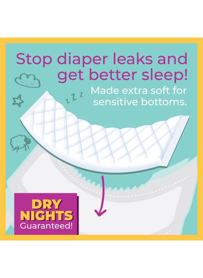 Sposie Booster Pads, Stop Overnight Diaper Leaks, Adhesive-Free for Easy repositioning, Helps Reduce Nighttime Diaper Changes and Diaper Rash, Use with Sizes 4-6, 90 ct.