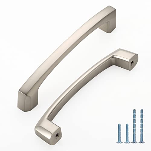 KNOKLOCK 10 Pack 4 Inch(102mm) Kitchen Cabinet Handles Brushed Satin Nickel Cabinet Pulls Kitchen Cabinet Hardware Drawer Pulls for Dresser Cupboard Wardrobe - Image 1