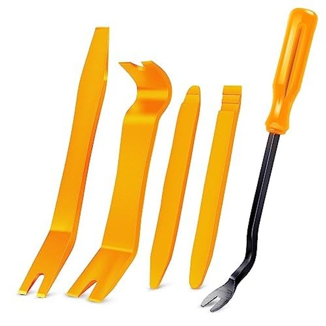 GOOACC 5PCS Auto Trim Removal Tool Kit No-Scratch Pry Tool for Car Door Clip Panel & Audio Dashboard Dismantle