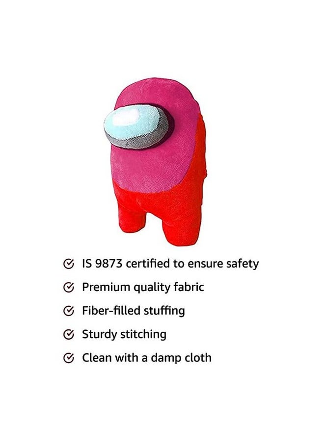 CLICK4DEAL CLICK4DEAL Soft Toys Among us Toys, Among us Toys Imposter, Among Us Plush Toy, Soft Toys for Babies, Girls/Boy, Birthday Gift for Girls & Boy, Birthday Gift Baby Toys (18 cm, Rani Pink and Red)  - Image 5