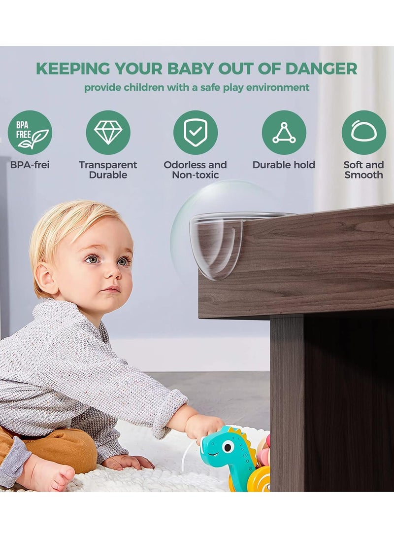 عام حمايات زوايا لنقل الأطفال (عبوة من 12 قطعة)، واقيات حواف سميكة للأثاث لحماية الأطفال، مع لصق قوي، واقيات زوايا وحواف شفافة - 6 يمين و 6 يسار. - Image 3