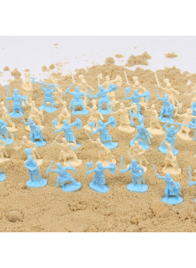 1:72 Little Soldier 100 Plastic Little Soldier Toy Model Four Color Mixed Pack 12 Style Soldier Toy For Children-Color:100 Only Gold - Image 4