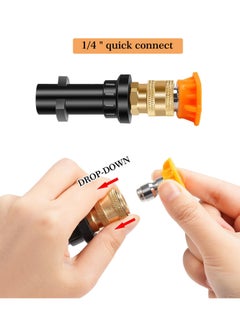 Excefore Pressure Washer Gun Adapter, 1/4 Inch Quick Connection Nozzle Adapter, Snow Foam Lance Adapter, Compatible with Karcher K Series, K2, K3, K4, K5, K6, K7 High Pressure Washer  - Image 3