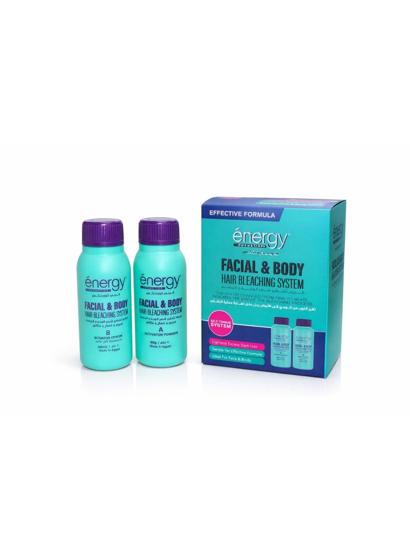 ENERGY COSMETICS FACIAL & BODY HAIR BLEACHING SYSTEM 60 ML+40ML - Image 3