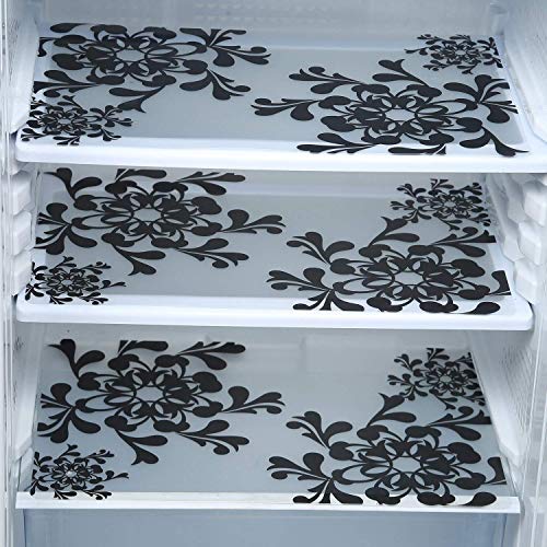 Home Creations Fridge Drawer Mats/Fridge Mats Pack of 3 Pcs (Black & White) Design Will be According to Availability - Image 5