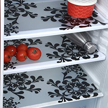 Home Creations Fridge Drawer Mats/Fridge Mats Pack of 3 Pcs (Black & White) Design Will be According to Availability - Image 1