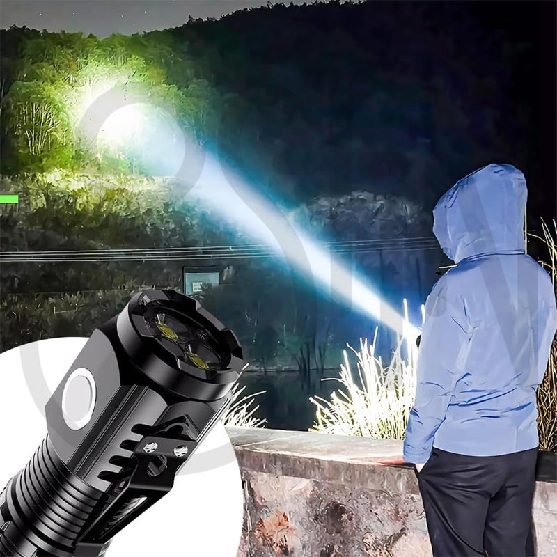 Ostin ThreeEye Mini Torch LightThreeEye Mini Torch Super Power Torch Light ThreeMode Light Design for Versatile Light Portable Mini LED Torch Light Black - Image 4