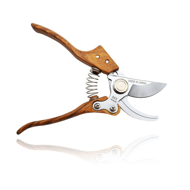 TONMA JP TONMA Bypass Pruning Shears Made in Japan 8 inches Professional Garden Shears Japanese Secateurs Hand Pruner Hedge Clippers Aluminum Alloy Handle - Image 2
