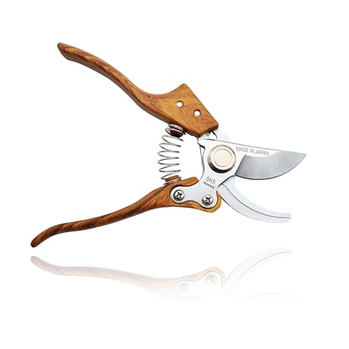 TONMA JP TONMA Bypass Pruning Shears Made in Japan 8 inches Professional Garden Shears Japanese Secateurs Hand Pruner Hedge Clippers Aluminum Alloy Handle - Image 1