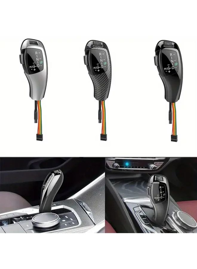 Black Plastic Gear Knob Shift Lever Kit For BMW E90 E91 With Blind Spot Mirrors - Image 2