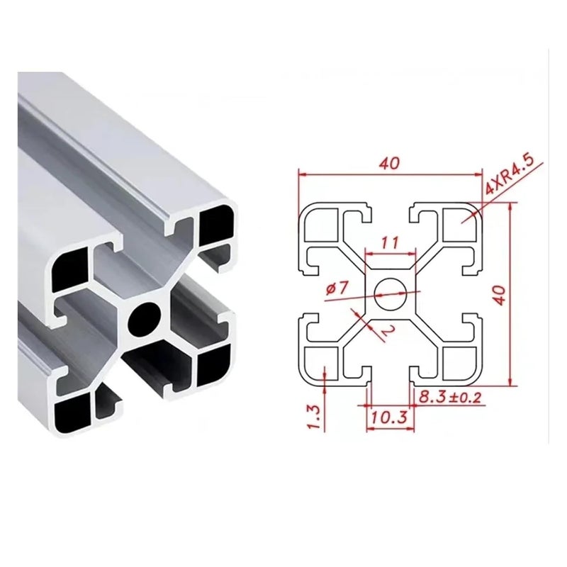 1PC 4040 Aluminum Profile European Standard Anodized Extrusion 100 200 400 500 900 1000mm Length Linear Rail for CNC 3D Printer Leisurely(500mm) - Image 5